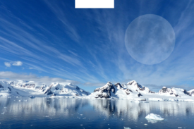 Photo of Antarctic with Moon